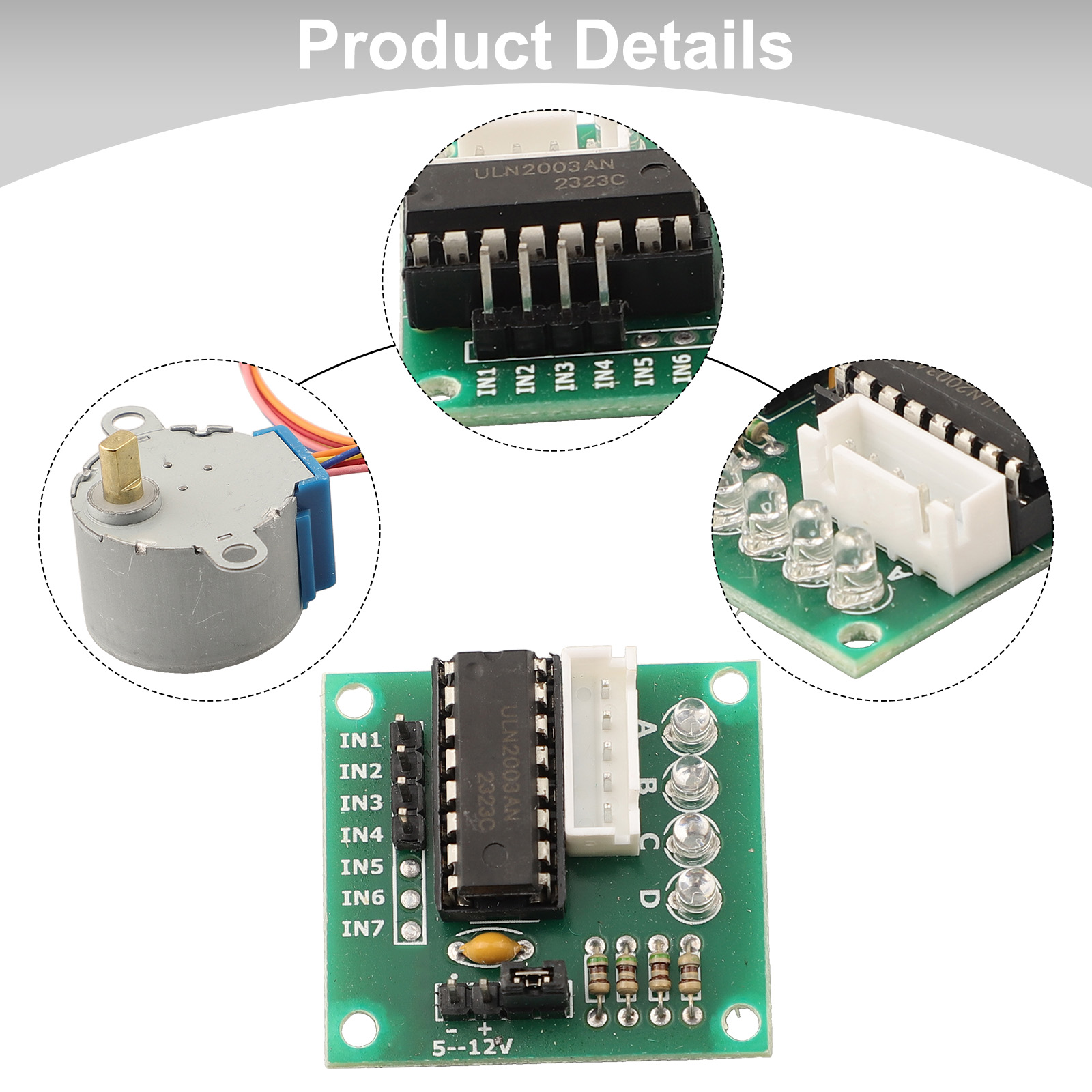 28Byj-48 - 5V 4相ステッピングモーター 28BYJ-48 ULN2003ドライバーボード付き Arduino用 DC