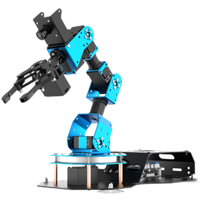 Ros Robot - 6軸のロボットアーム。サーボクロー、AIビジュアル、FPVカメラ、パレット積み重ね機能、ROS対応、Raspberry Pi 4B/5用、Python制御、DIYキット。