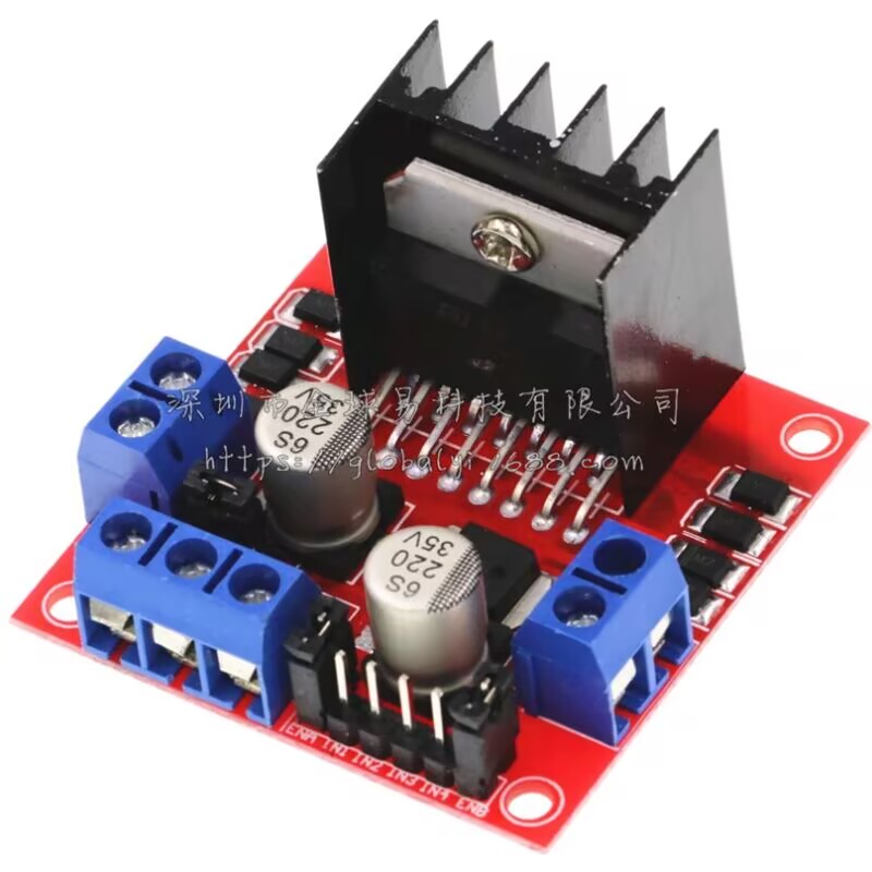L298N Module - L298NデュアルHブリッジDCステッピングモータードライバーモジュール、Arduinoロボット用PWM速度制御ボード