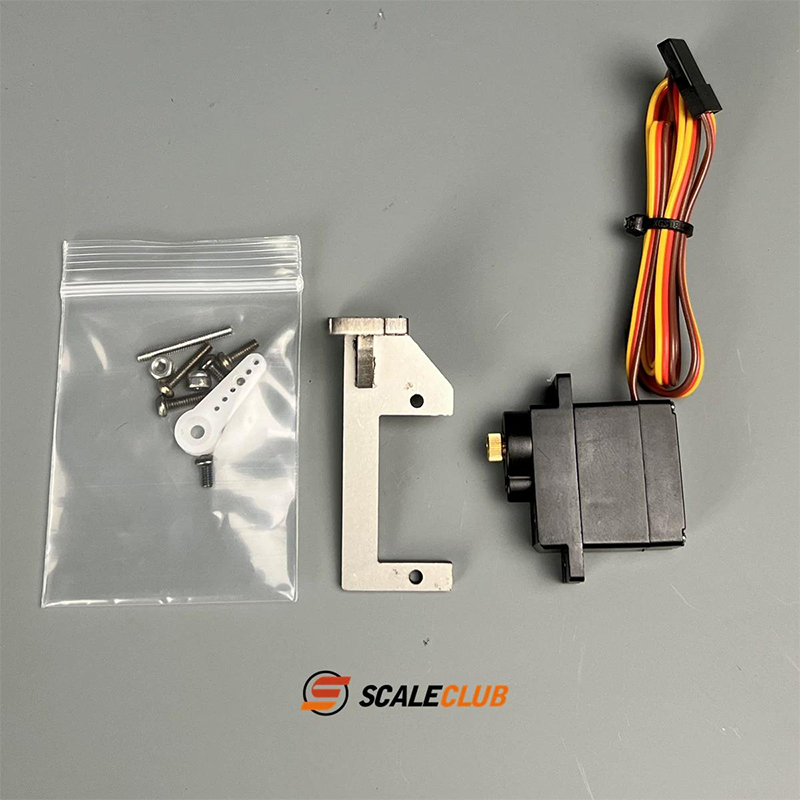 Servo Bracket - SCALECLUB 1/14 タミヤオリジナルギアボックスアップグレードメタルシフトブラケットプラス小型サーボ