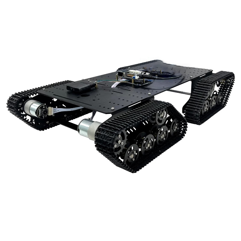 Ros Robot - 組み立て済みの大型RC戦車。MC6Cハンドルモーター搭載、4WDクローラー式。ROSオープンソースコードを使用したSTM32プログラマブルロボットカー。