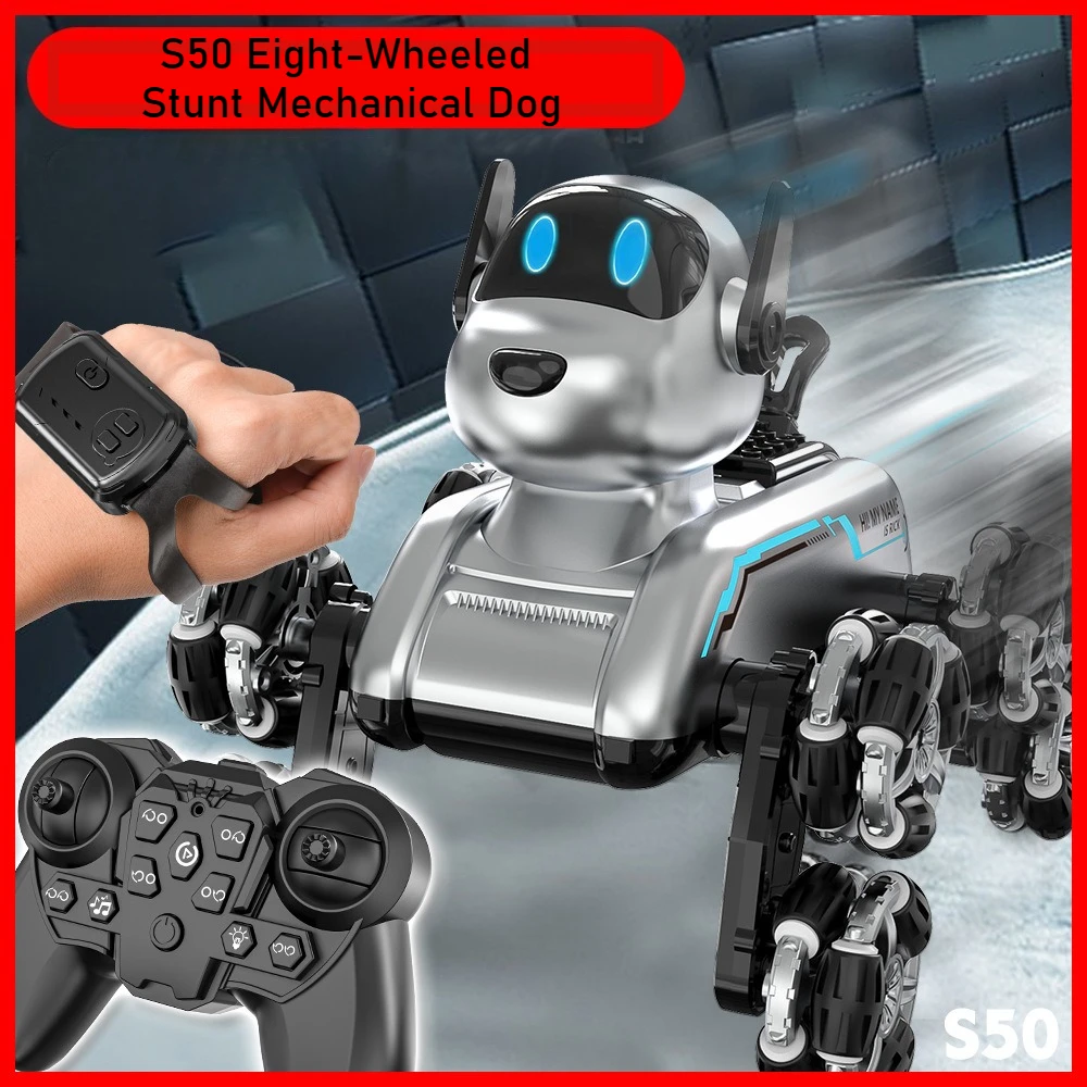 Robot Remote Control - S50 インテリジェントロボット犬 ジェスチャー感知 変形 八輪スタント リモコンカー