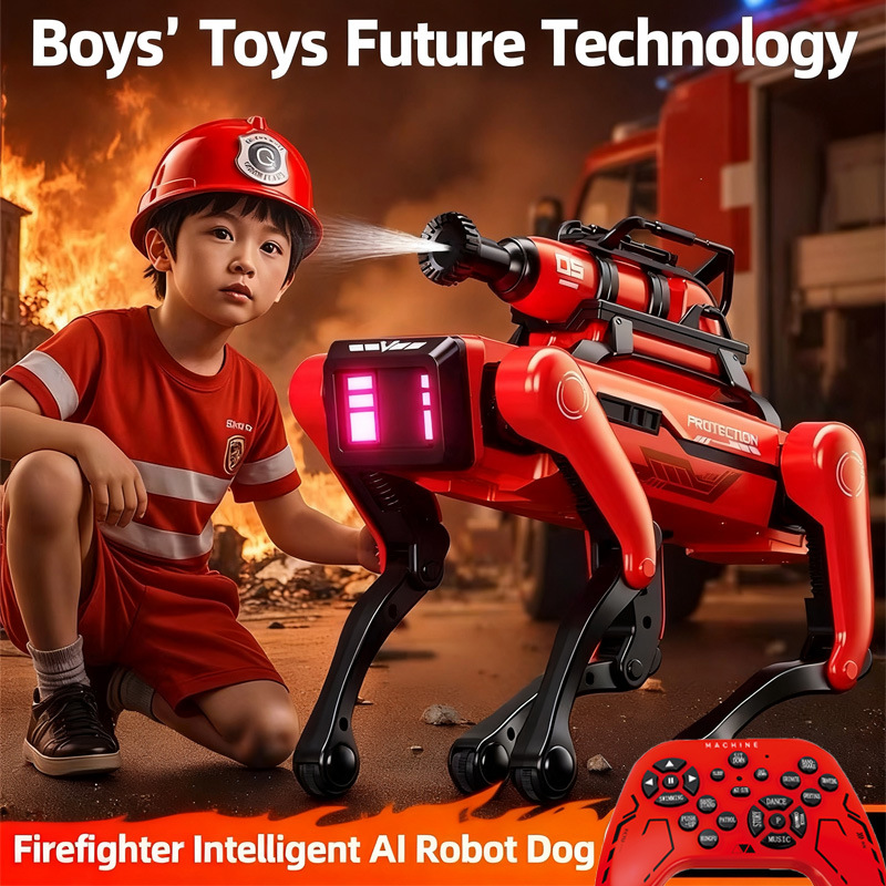 Robot Remote Control - AIロボット犬 知能消防ロボット犬 AI電子ペット 音声インタラクション リモコンロボット 子供のおもちゃ