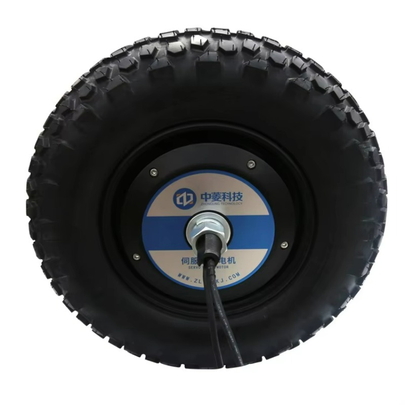 Robot Wheel - 低速・高トルク、15インチ、24V/48V、800W、15N.m、1024エンコーダー搭載、ブラシレスAGV用DCホイールハブサーボモーター（検査ロボット用）