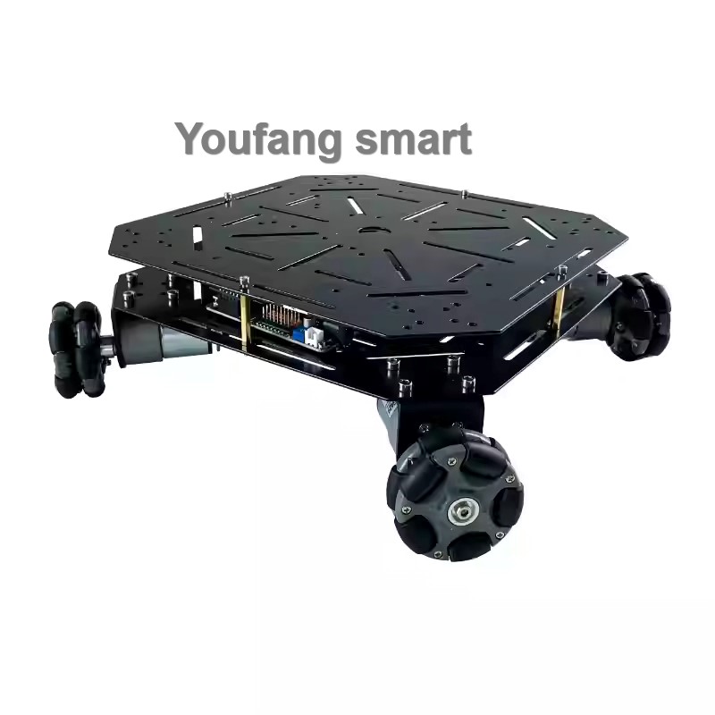 5kg積載ROS 4WDオムニホイールロボットカーシャーシ、 - Ros Robot のレビューと価格