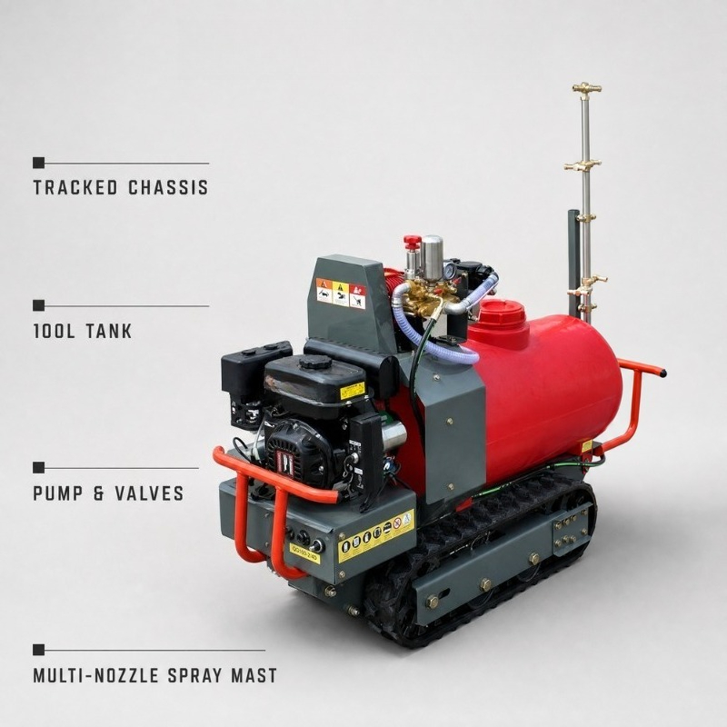 100L、200Lの容量を持つ、リモコン操作式のスプレー機能 - Robot Chassis のレビューと価格