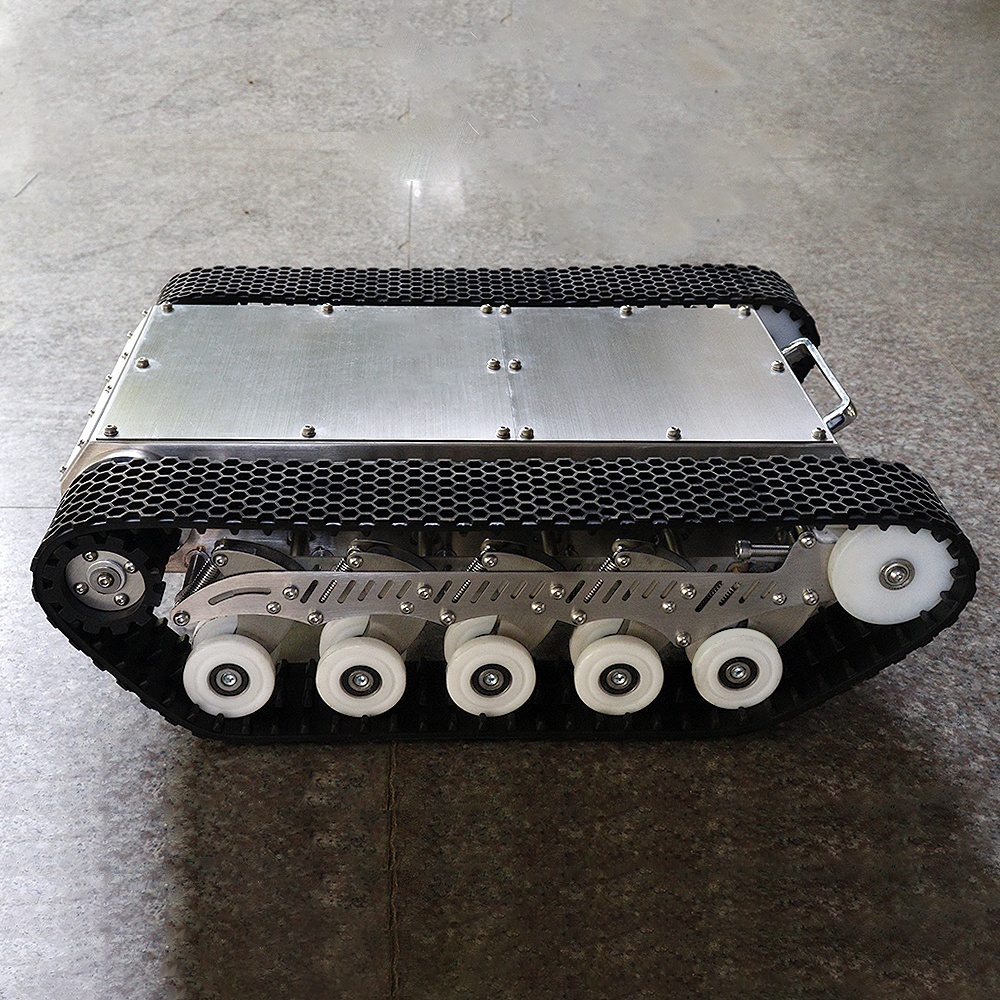 優れたガラス接着力を備えたゴムクローラ式ロボットシャーシプラ - Robot Chassis のレビューと価格