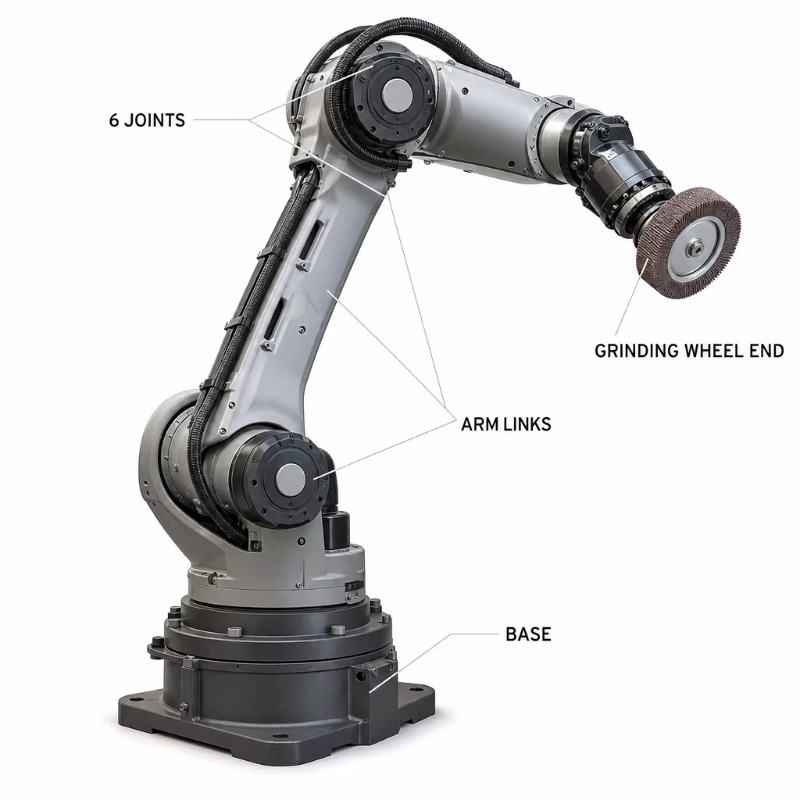 産業用6軸研磨ロボットアーム。PLC制御によるサーボ電気駆動 - Robot Arm Metal のレビューと価格