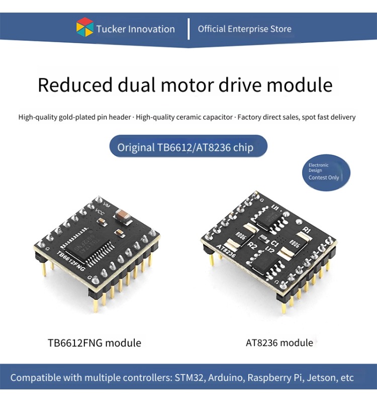 TB6612モータードライブモジュールAT8236デュアルチ - L298N Module のレビューと価格
