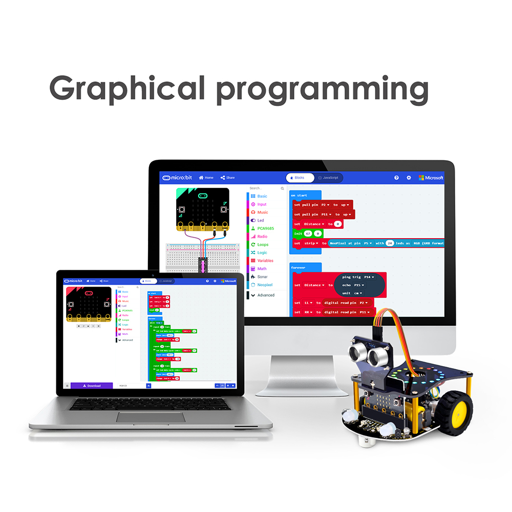 Kidsbits 2WD Microbit V2 ロボットカ - Microbit Robot のレビューと価格