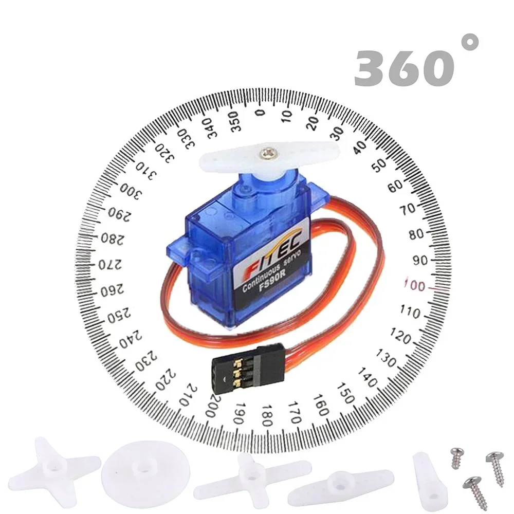 4個セット Feetech FS90R サーボ 360度連続 - Micro Servo のレビューと価格